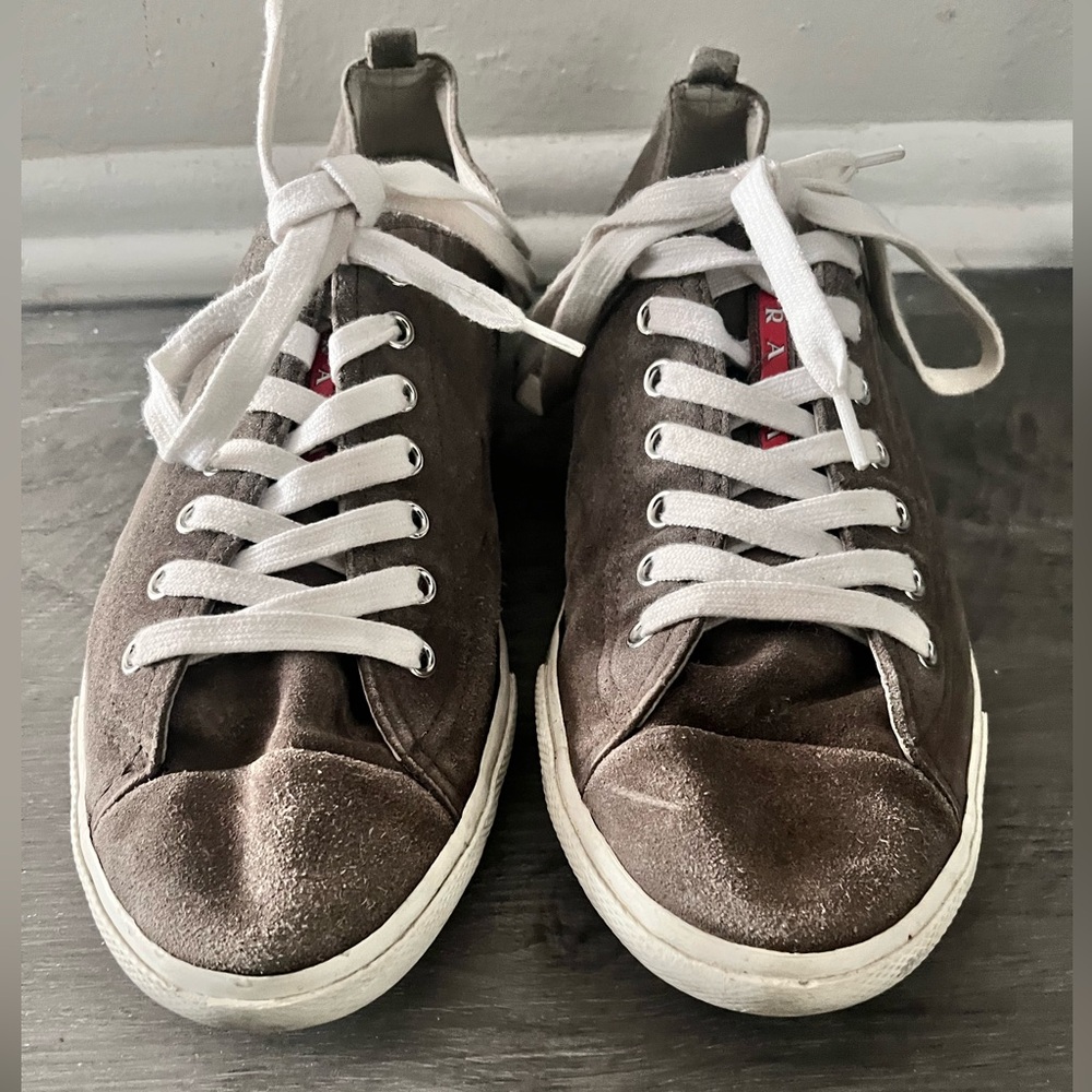 Prada Men's Gray Low Top Sneakers - Picture 3 of 7